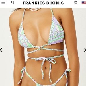 Frankies Bikinis Vortex tatum triangle string bikini top